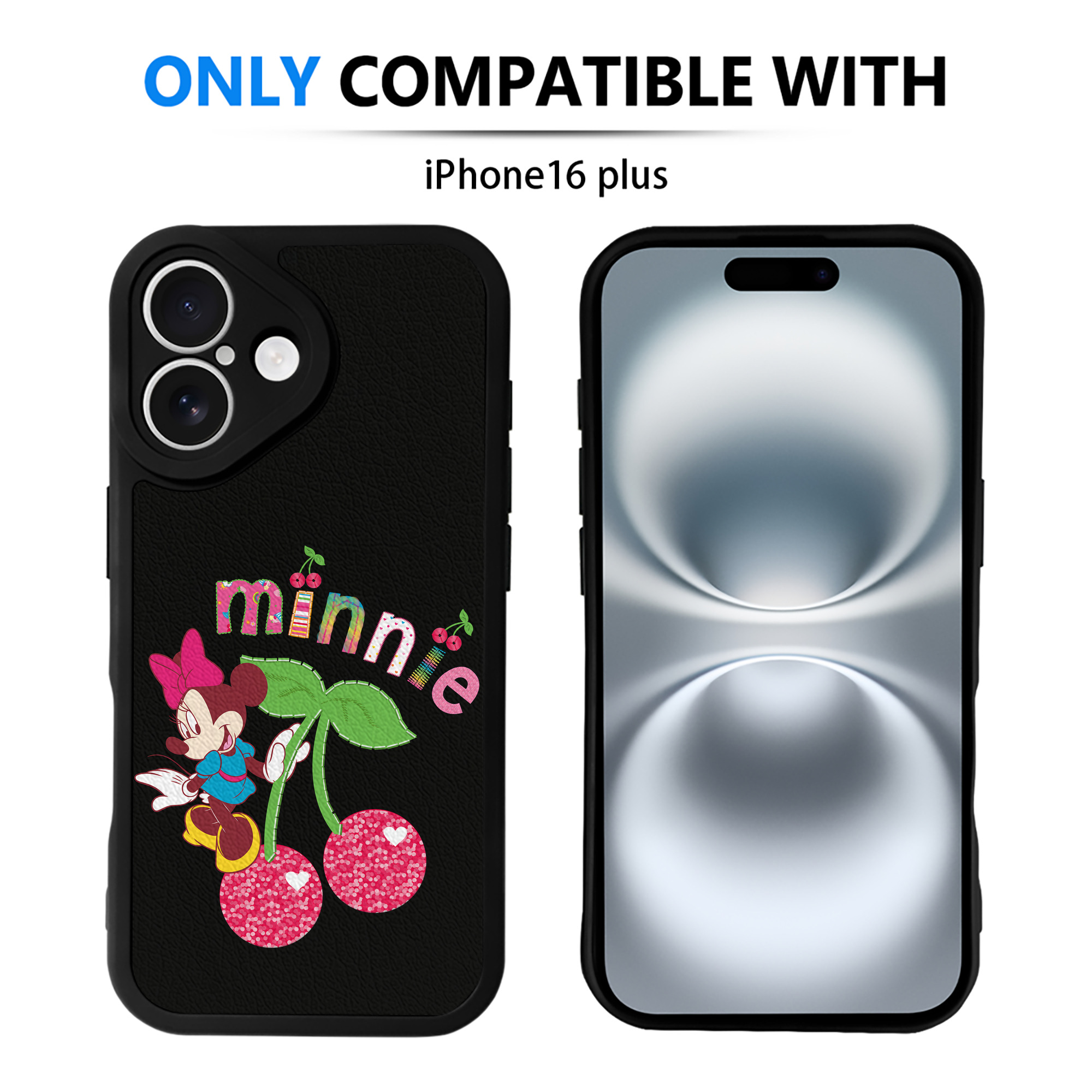 （画像用） ミッキーマウス Mickey Mouse 【iPhone 16シリーズ対応】シリコンスマホケース（レザー調） 材質：シリコン